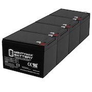 MIGHTY MAX BATTERY 12V 12Ah Compatible Battery for APC SUVS650 BP1000 RBC6 UPS - 4 Pack ML12-12F2MP44581419